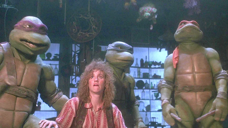 Escena de Las Tortugas Ninja, 1990