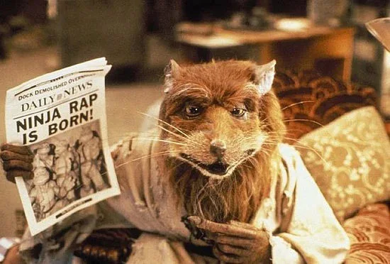 El sabio maestro Splinter en su versión animatrónica de 1990