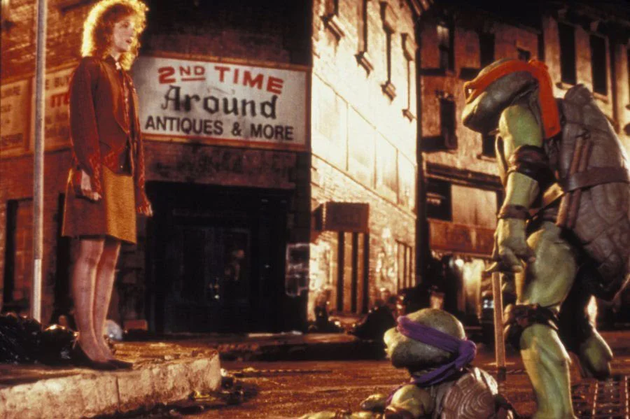 Escena de Las Tortugas Ninja de 1990